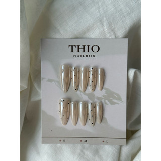 Nailbox Thiết Kế Thạch Gạo Tráng Gương Phối Chấm Bi, Nailbox Đơn Giản - Thio Nailbox