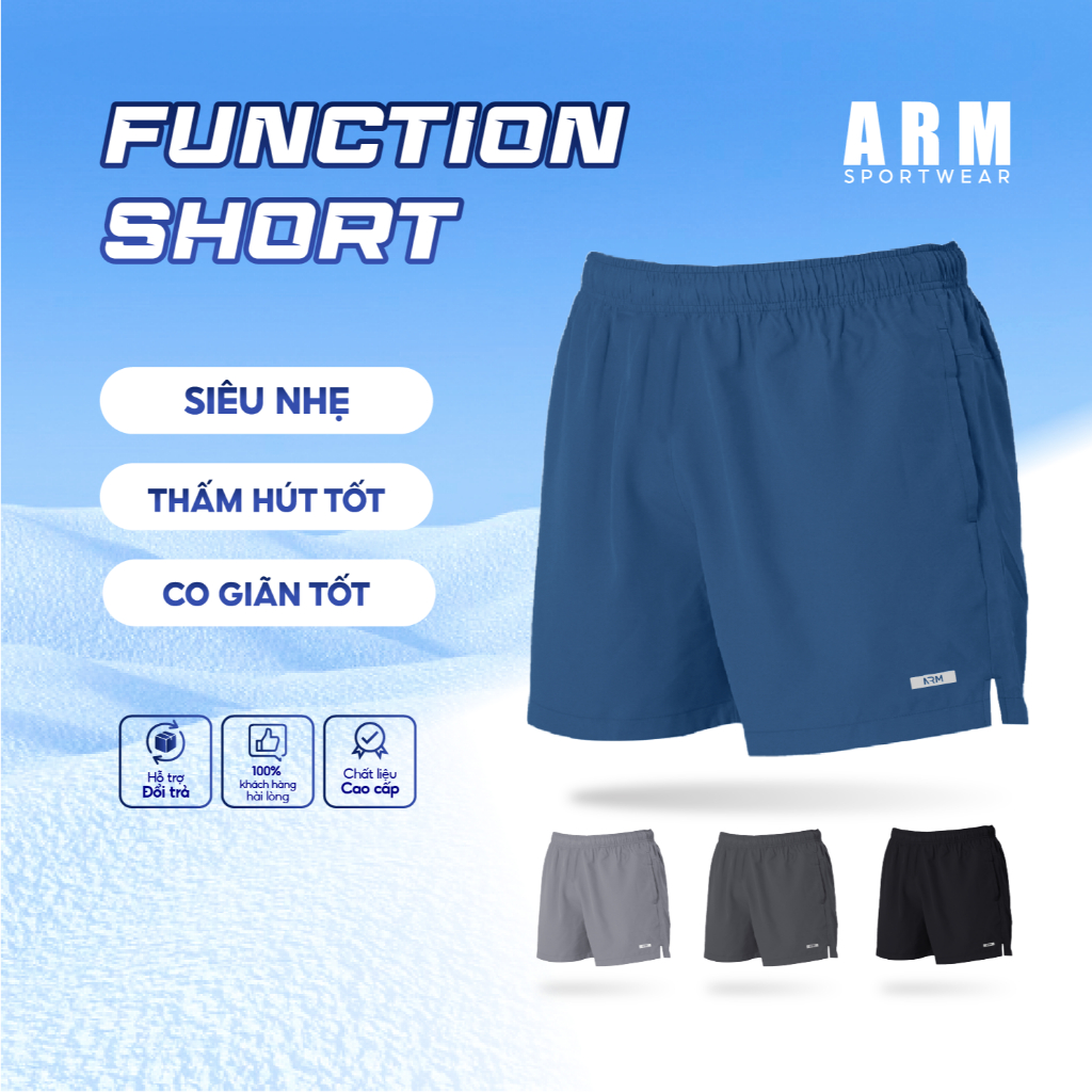 Quần Chạy Bộ Nam ARM Running Daily, Quần Đùi Thể Thao Nam Đa Năng 5 inch Thoáng Khí, Tập gym, Chơi Tenis