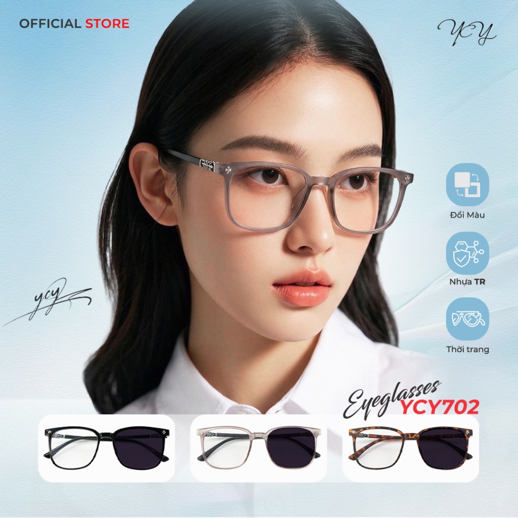 Mắt Kính Đổi Màu Thời Trang, Mắt Kính Thời Trang Chống Nắng, Chống Tia UV, Đổi Màu Khi Ra Ngoài Nắng Và Tiếp Xúc Với Tia