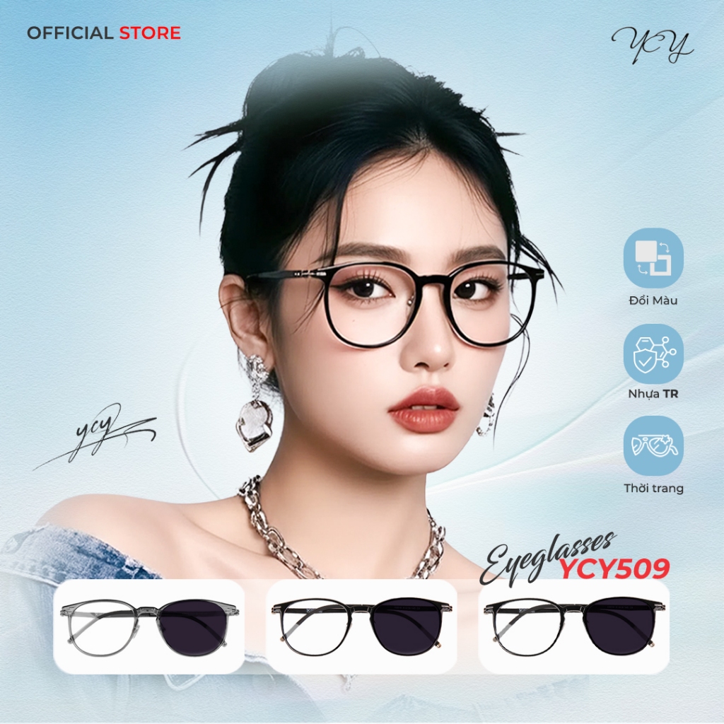Mắt Kính Classic Đổi Màu Thời Trang Chống Tia UV Đổi Màu Bảo Vệ Mắt Khi Ra Nắng