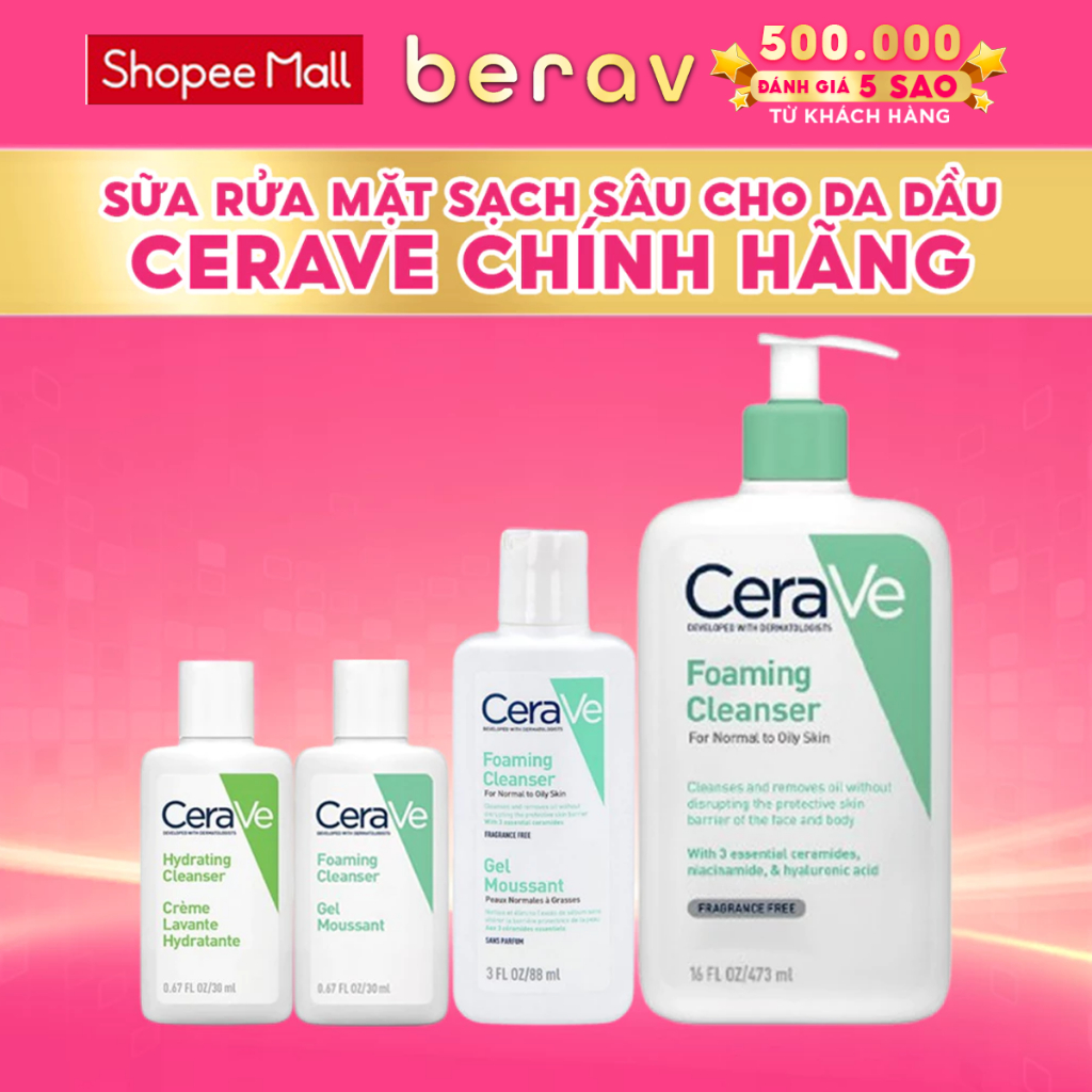 CeraVe - Sữa Rửa Mặt Giá Tốt, Chính Hãng, Đảm Bảo | Shopee Việt Nam