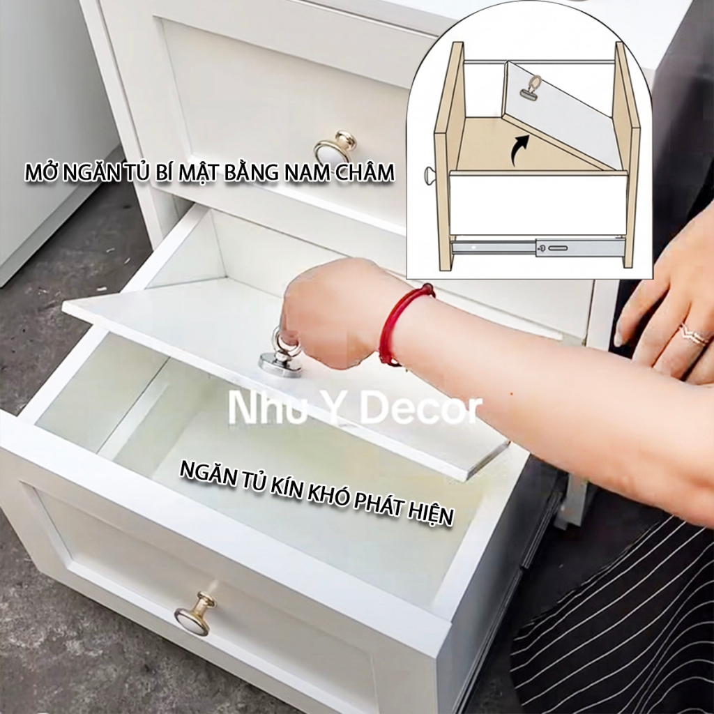Tủ đầu giường Nhu Y Decor, tab đầu giường, tab để đồ có ngăn để đồ bí mật