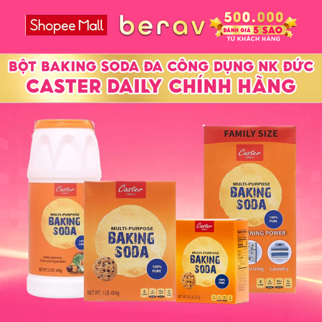 Bột Baking Soda đa công dụng Caster Daily, Arm & Hammer (227g/340g/454g ...