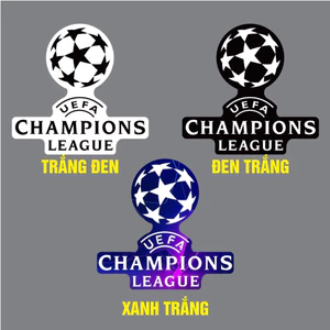LOGO UEFA CHAMPION LEAGUE. Cúp C1 bóng đá Châu Âu. Decal cao cấp chống nước không bay màu