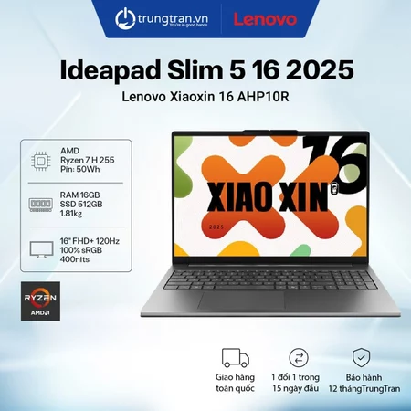 Lenovo IdeaPad Slim 5 16 (Xiaoxin 16AHP10R) | Ryzen 7 H 255 | 16GB | 512GB | FHD+ 120Hz | Trung Trần