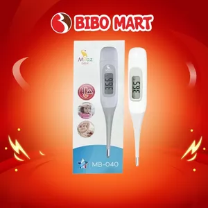 Nhiệt Kế Điện Tử Moaz Bébé MB-040 Đo Thân Nhiệt Chính Xác Màn Hình LCD Phát Âm Thanh - Bibomart
