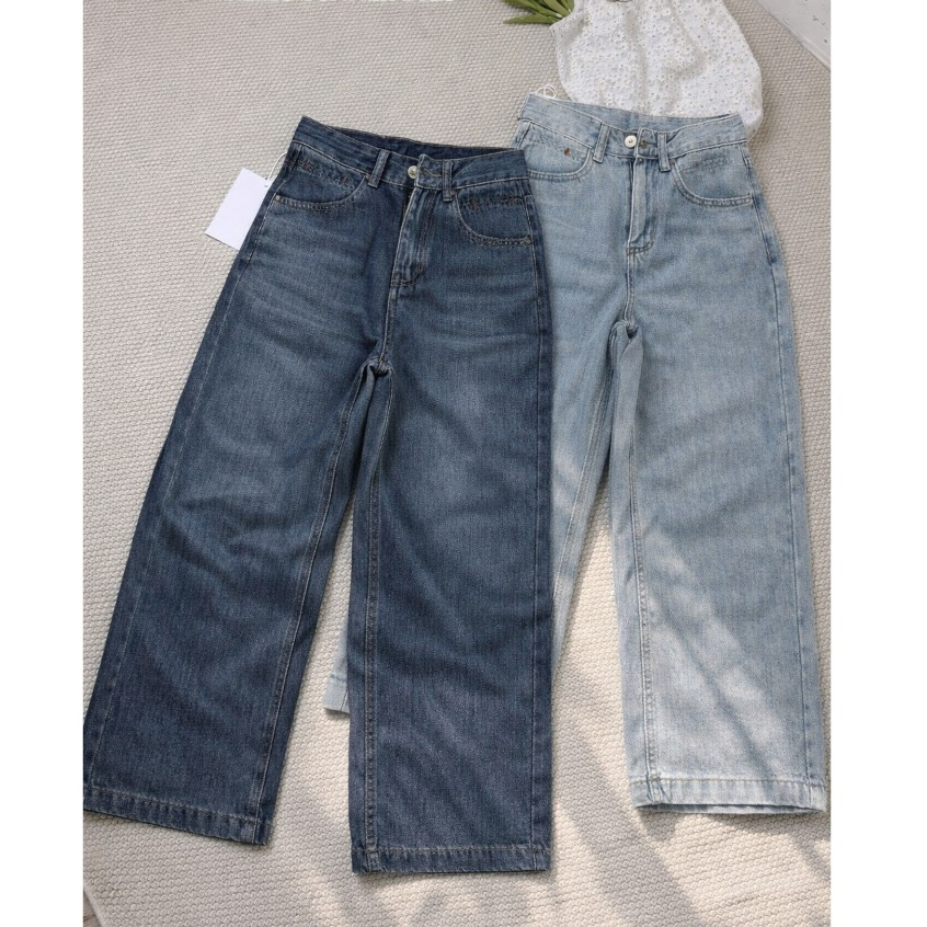 Quần Jeans Ống Suông Nữ FMSTYLE Viền Túi Dáng Đẹp Trẻ Trung Chuẩn Form, Dễ Phối Đồ 25120927