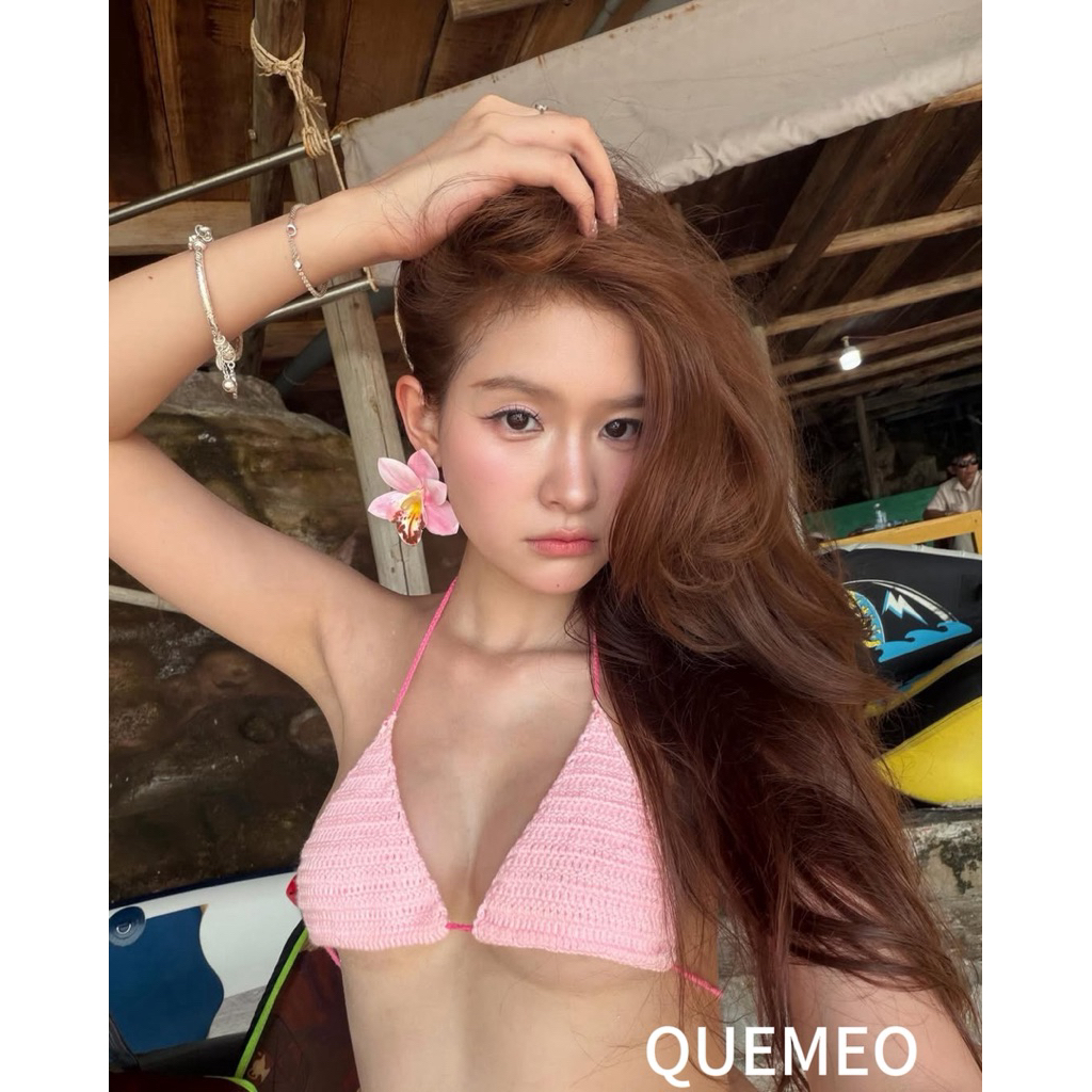 HOẢ Tốc Bông Tai Hoa Trà Tiểu Thư QUEMEO Kiểu Pháp Bông Tai Mùa Hè Đi Biển Sao Biển