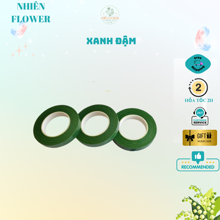Cuộn Bắng Keo Sáp Quấn Cành Dùng Quấn Cành Hoa Kẽm Nhung, Quấn Cành Hoa Giả, Hoa Sáp