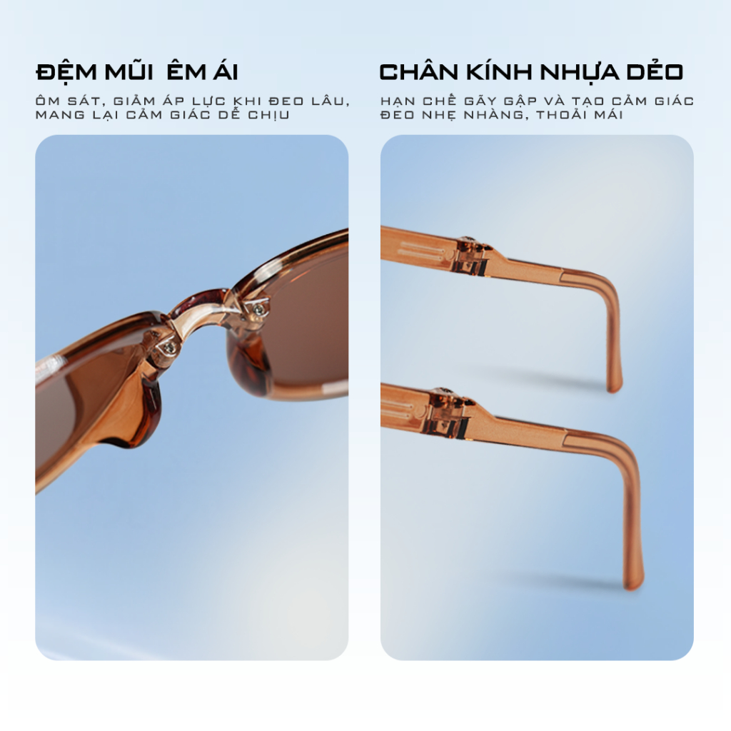 Kính Râm Thời Trang Gập Đời Một Gọng Vuông Bảo Vệ Khi Đi Ngoài Trời, Mắt Kính Thời Trang Chống Nắng, Chống Tia UV kính.