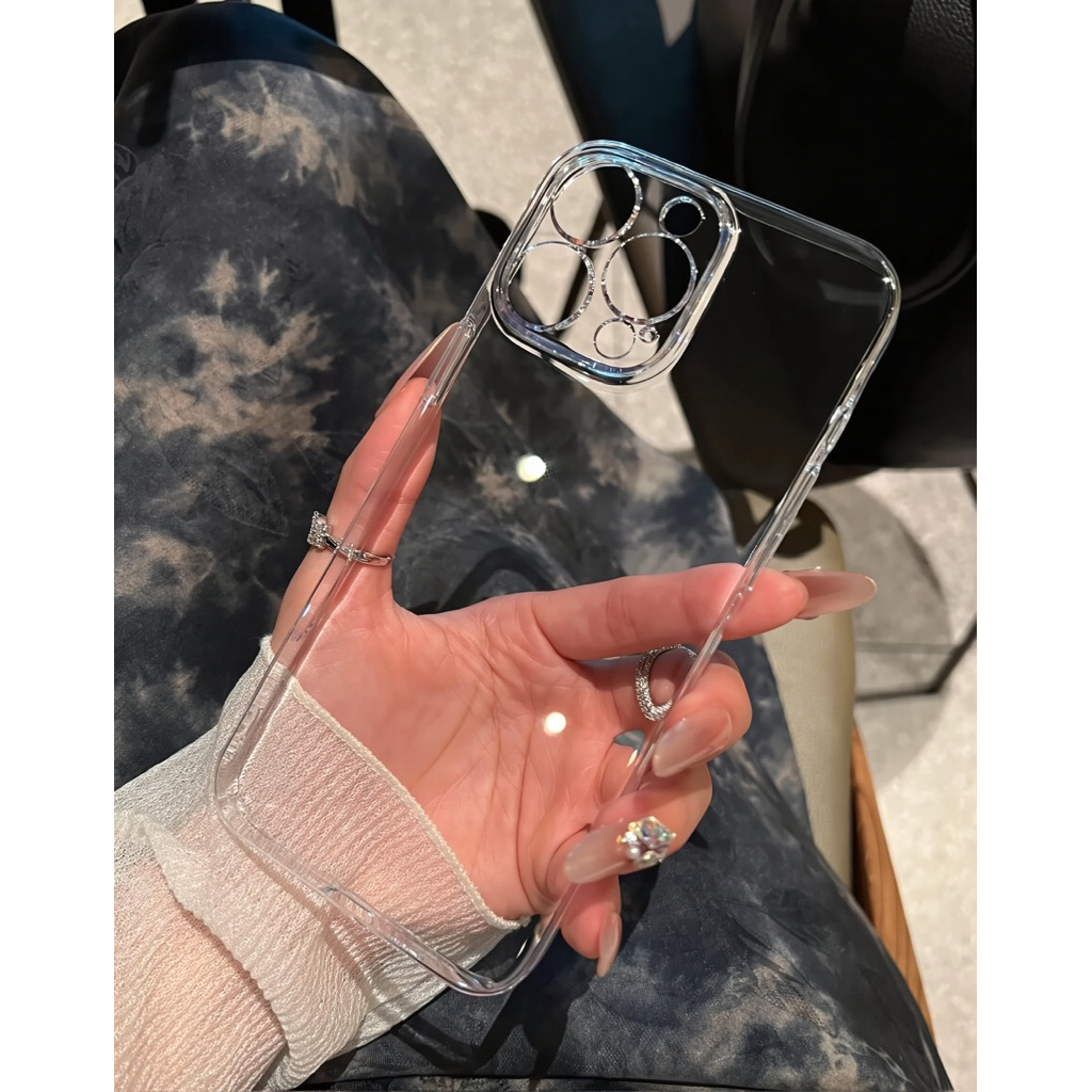 Ốp LIKGUS trong cứng viền cứng siêu mỏng không ố màu bảo vệ camera dành cho iphone 17/16/15/14/13/12/pro/promax/air/plus