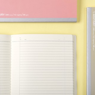 Vở 200 Trang 80GSM Kẻ Ngang ClassMate Giấy Vàng Tráng Keo, Chống Mỏi Mắt Và Viết Bút Gel, Highlight Không Bị Thấm