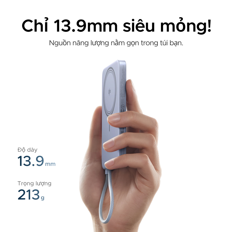 【10000mAh 30W+15W】UGREEN 10000mAh 15W Sạc từ tính Max Power Bank Xi măng hai vòng màu xám thích với iPhone 17 Series | BigBuy360 - bigbuy360.vn