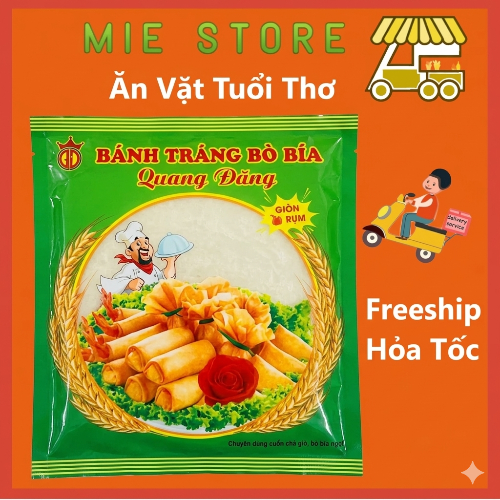 Bánh tráng đậu xanh chuyên cuốn nem, chả giò, bò bía 30 lá siêu rẻ