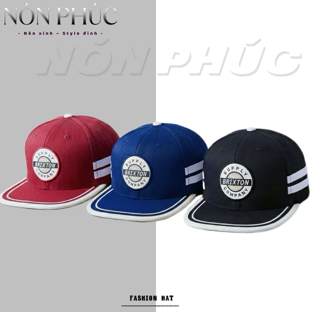 MŨ HIPHOP,SNAPBACK BRITON 2 SỌC PHOG CÁCH UNISEX