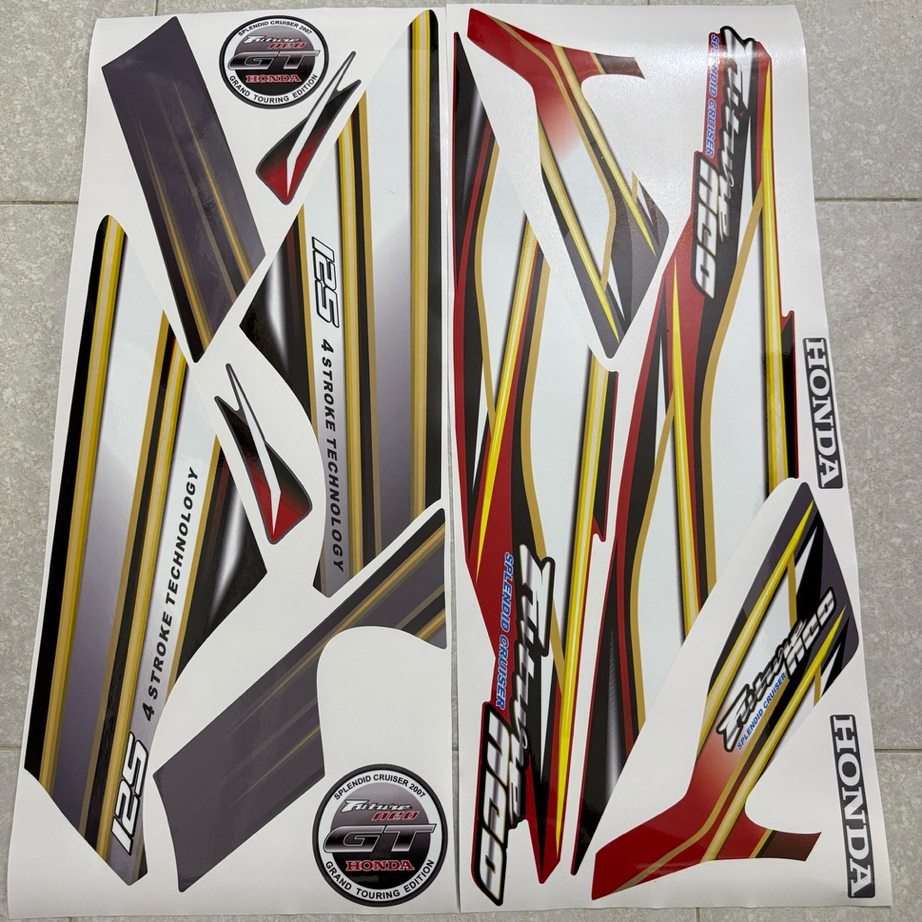 FU NEO GT 2008 màu đỏ. Decal cao cấp chống nước, không bay màu