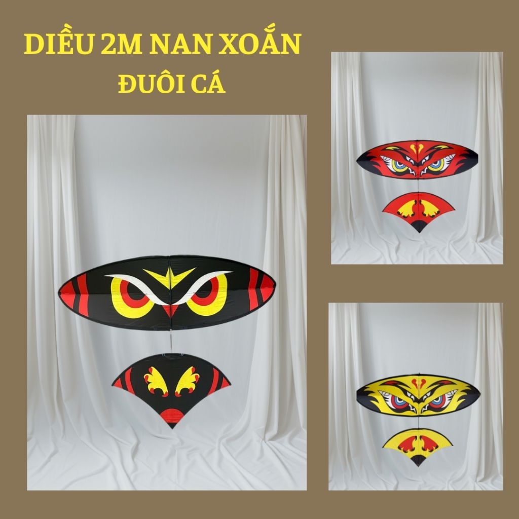 💥 Diều 2m nan xoắn đuôi cá 💥