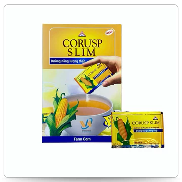 Combo 3 hộp Đường Bắp Ăn Kiêng CORUSP SLIM - Đường Ăn Kiêng (Hộp 50 gói x 2,5g)
