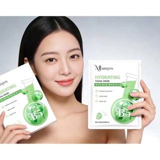 Hộp 10 Mặt Nạ Giấy MINJYN Tinh Chất Vitamin B5 Cấp Ẩm Cho Da Mịn Màng 20ml, cấp ẩm dưỡng trắng, làm mịn màng da