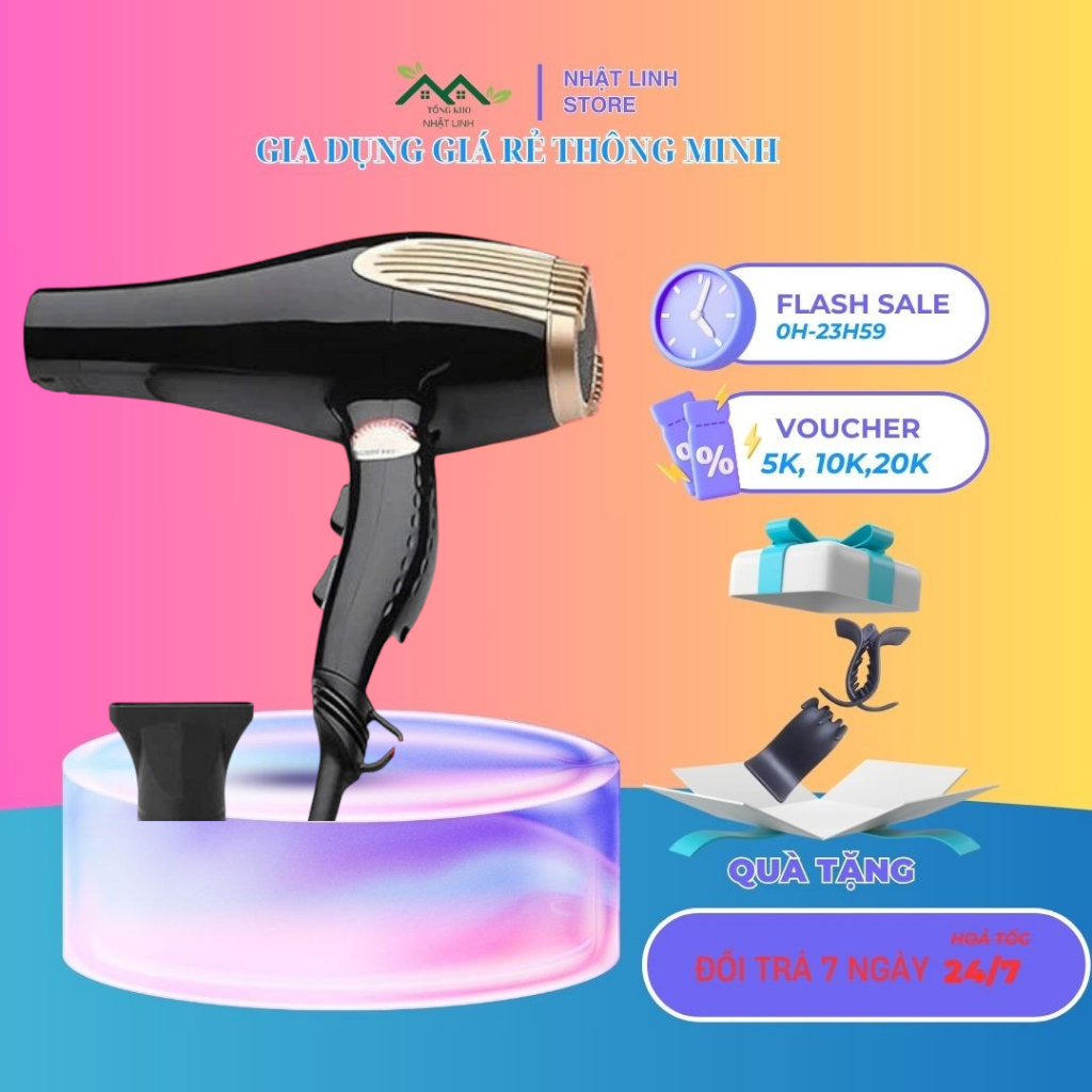 Máy sấy tóc PL công suất lớn 6000W, máy sấy tóc chuyên nghiệp chuẩn salon sấy nhanh, sấy khoẻ chuẩn salon-BH 12 tháng
