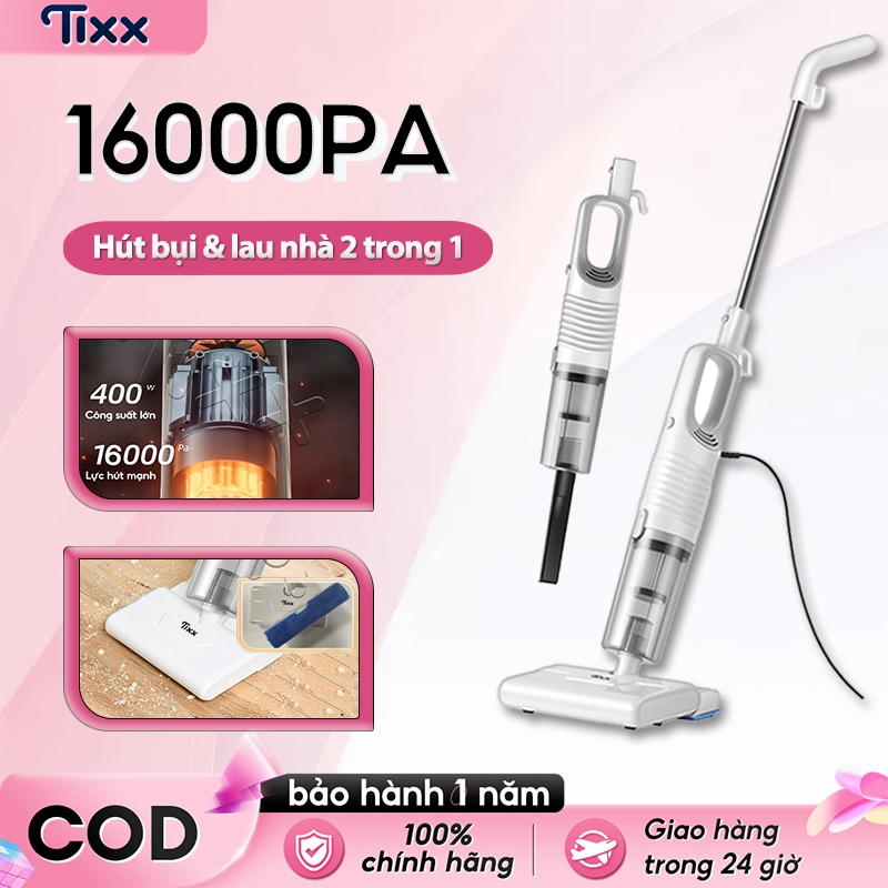 TIXX Máy hút bụi cầm tay 2 trong 1 Hút bụi & lau nhà trọng lượng nhẹ chỉ 1.2kg máy hút bụi đa năng