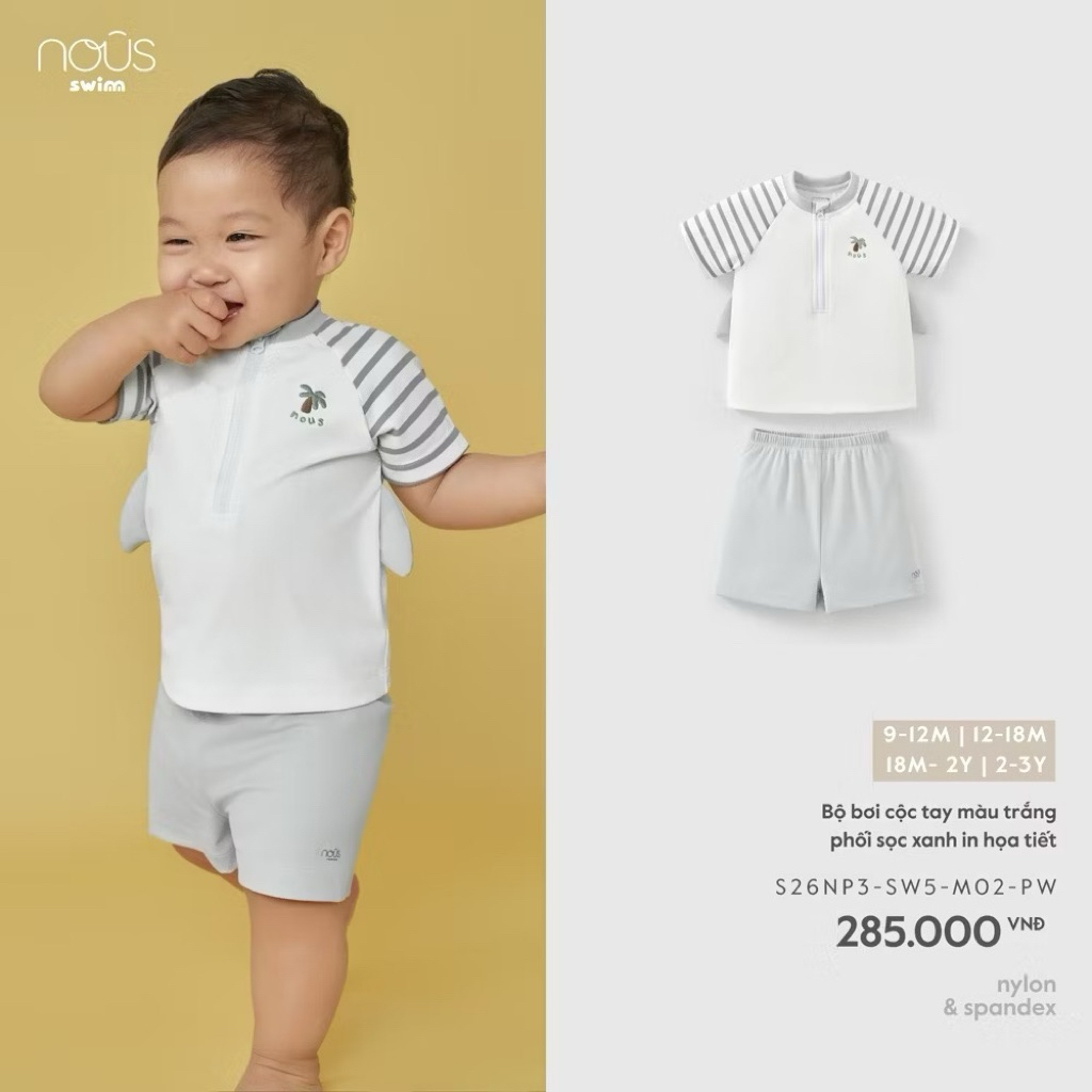 Đồ bơi cho bé trai , bé gái Nous tháng tư bst New