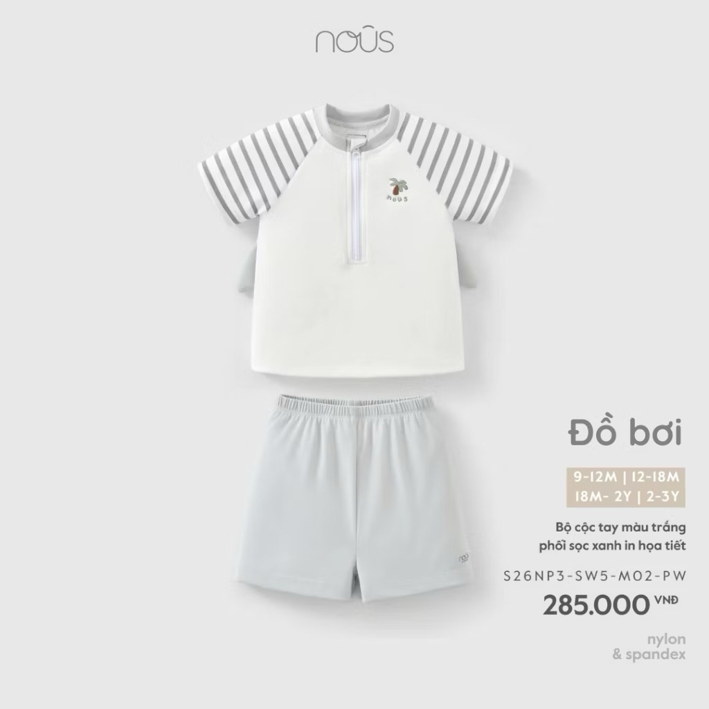 Đồ bơi cho bé trai , bé gái Nous tháng tư bst New