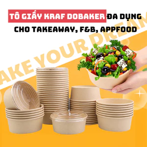 Tô Giấy Dùng Một Lần - Chất Lượng Chính Phẩm- Dùng Món Nóng Lạnh từ DoBaker
