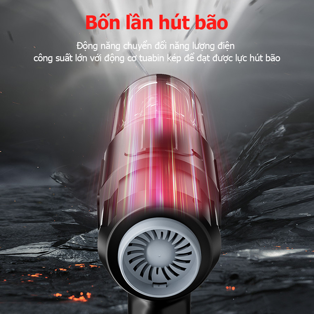 Máy hút bụi cầm tay, Công suất Lớn, Lực Hút 128.000 Pa, Chân Pin Phổ Thông 4cm Makita Siêu Hót