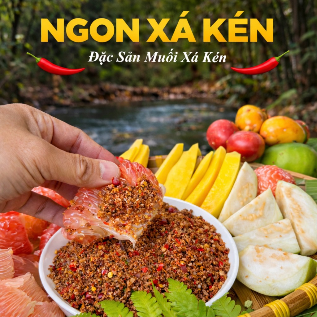 Muối Xá Kén Đặc Sản Chấm Trái Cây Thơm Ngon Đậm Vị Hủ Tiện Lợi.