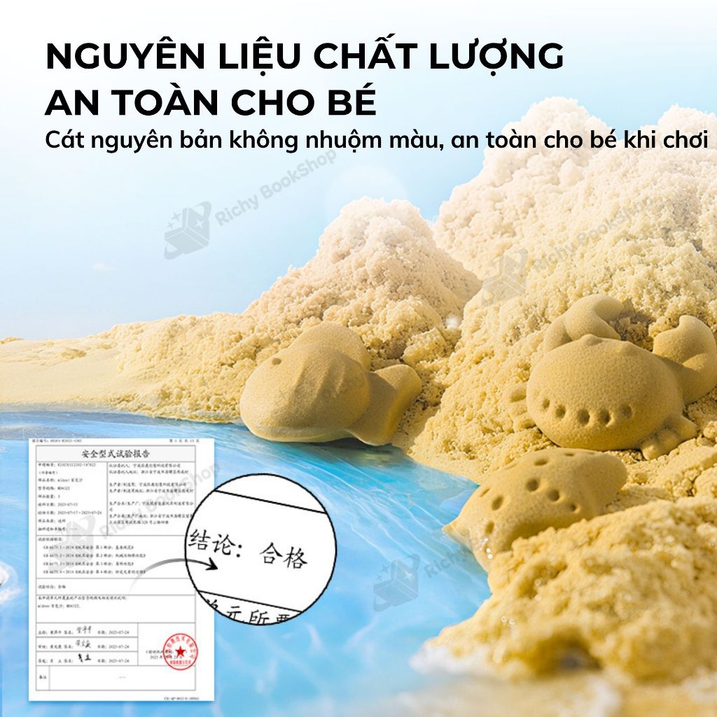 Bộ Cát động lực Mideer an toàn không dính tay Magic Sand Play kèm khuôn mô hình động vật