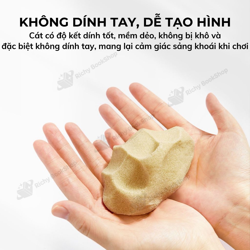 Bộ Cát động lực Mideer an toàn không dính tay Magic Sand Play kèm khuôn mô hình động vật