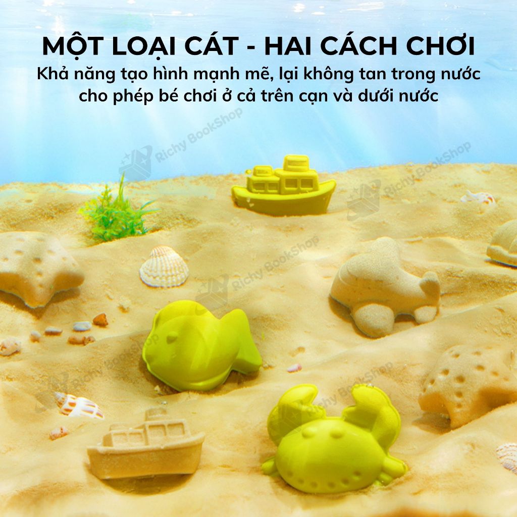 Bộ Cát động lực Mideer an toàn không dính tay Magic Sand Play kèm khuôn mô hình động vật