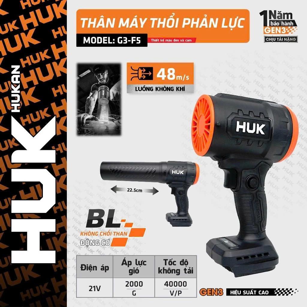 Máy Thổi Phản Lực Hukan G3 - F5 -  Động Cơ Phản Lực Không Chổi Than - Chân Pin Phổ Thông Lực