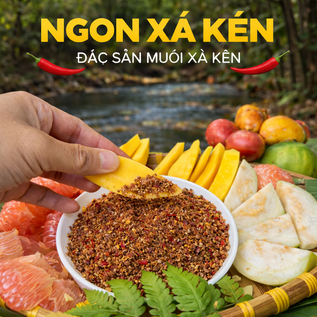 Muối Xá Kén Đặc Sản Chấm Trái Cây Thơm Ngon Đậm Vị Hủ Tiện Lợi.