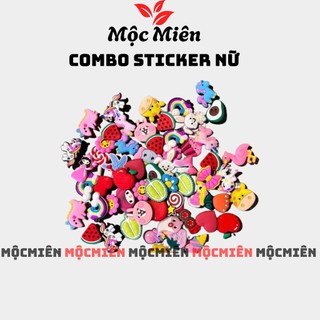 Combo STIKER Gắn Dép Nam Nữ Siêu Dễ Thương  Gắn Dép Tổ Ong Dép Sục Chất Lượng Cao Siêu Bền