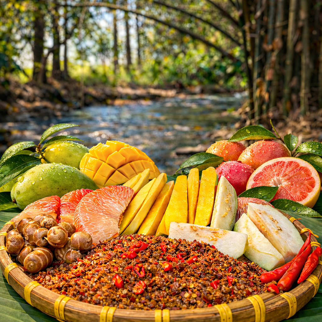 Muối Xá Kén Đặc Sản Chấm Trái Cây Thơm Ngon Đậm Vị Hủ Tiện Lợi.