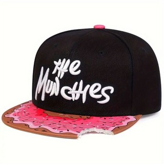 Mũ Snapback The Munchies thêu họa tiết bánh Donut, Mũ hiphop phong cách đường phố cá tính cho nam nữ