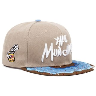 Mũ Snapback The Munchies thêu họa tiết bánh Donut, Mũ hiphop phong cách đường phố cá tính cho nam nữ