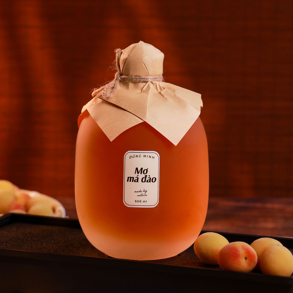 Dũng Minh - Mơ Má Đào Ngâm Thủ Công Đặc Sản Tây Bắc 500ml Vị Độc Đáo Tự Nhiên Hộp 500ml