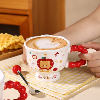 Cốc sứ gấu con 340ml ly sứ decor, ly sứ uống nước, cốc uống nước dễ thương