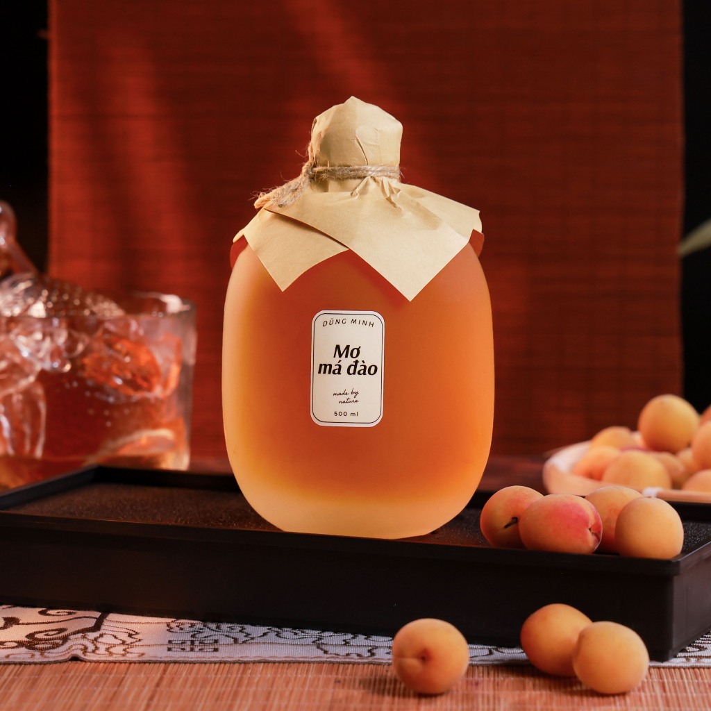 Dũng Minh - Mơ Má Đào Ngâm Thủ Công Đặc Sản Tây Bắc 500ml Vị Độc Đáo Tự Nhiên Hộp 500ml