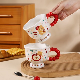 Cốc sứ gấu con 340ml ly sứ decor, ly sứ uống nước, cốc uống nước dễ thương