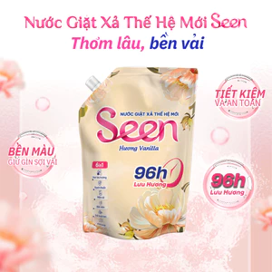 Nước Giặt Xả 6in1 Seen Hương Vanilla – Nước Giặt Thế Hệ Mới Lưu Hương 96H Túi 2kg