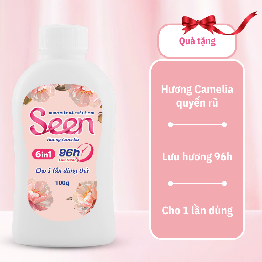 [QUÀ TẶNG] Hương Camelia – Seen 6in1 Nước Giặt Thế Hệ Mới, Lưu Hương 96H