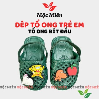 Dép Tổ Ong Bích Đầu Kèm Sticker Có Quai Cho Bé Dép Tập Đi Siêu Nhẹ Nhiều Màu