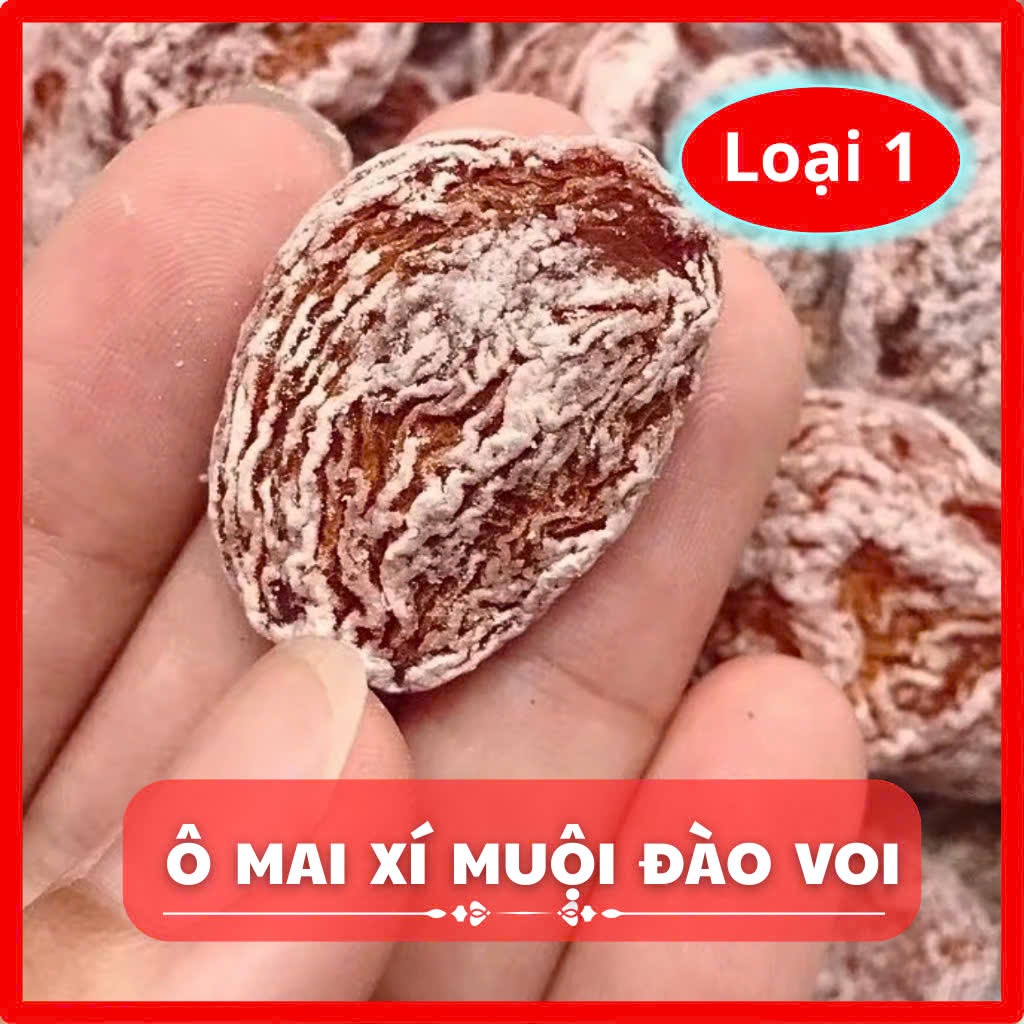 Ô mai xí muội không hạt loại 1 dẻo mềm chua ngọt mặn nhẹ, xí muội thịt ăn vặt cực ngon, HTC Food