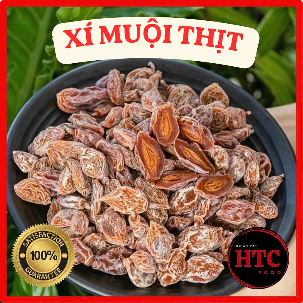 Ô mai xí muội không hạt loại 1 dẻo mềm chua ngọt mặn nhẹ, xí muội thịt ăn vặt cực ngon, HTC Food