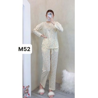 Tay dài quần dài tole lanh mặc nhà dành cho nữ thấm hút mồ hôi cho nữ từ 45kg-70kg