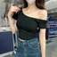 Áo Thun Ngắn Tay Cổ Trễ Nhiều Màu Dành Cho Nữ Mùa Hè Phong Cách Mới